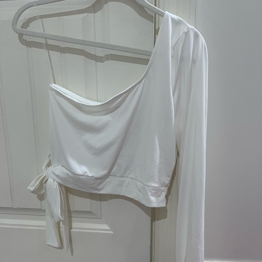 white one shoulder